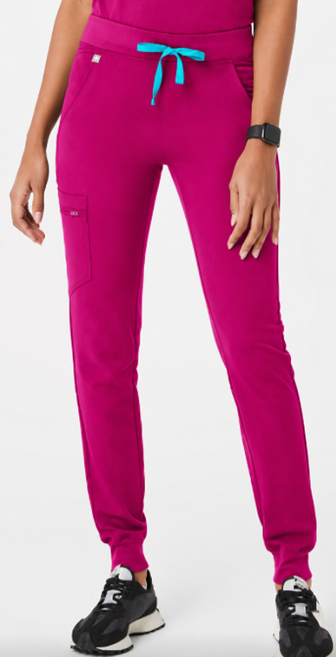 New FIGS Women's Zamora Jogger Scrub Pant Berry Pop Size XSR